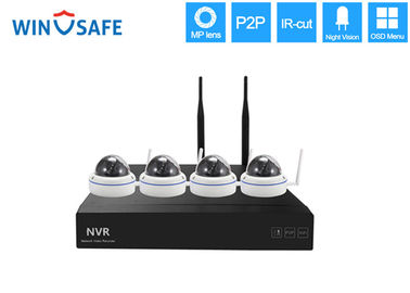 4 Channel Wireless IP Security Camera System , Internet Security Camera Systems For Home